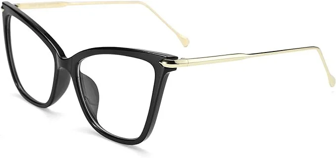 FEISEDY Oversized Cat Eye Glasses Frame with Clear Lenses Eyewear Women B2460 1